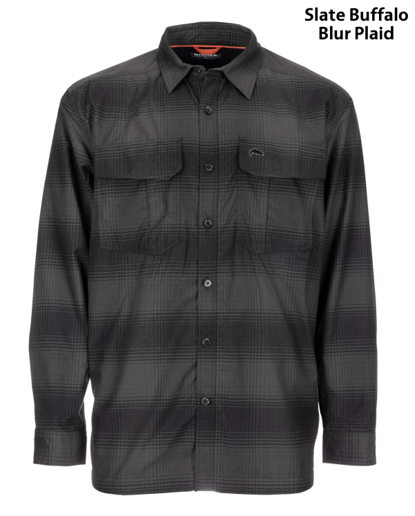 Simms ColdWeather Shirt Slate Buffalo Blur Plaid Simms ColdWeather Shirt Slate Buffalo Blur Plaid